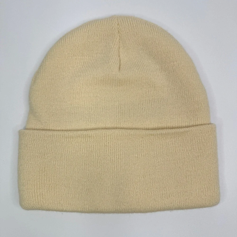 New York Yankees 47 Brand Beanie Mens OSFA Cream Cuffed Knit Hat